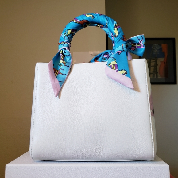 Lady Dior flower print calfskin white bag - Picture 2 of 4